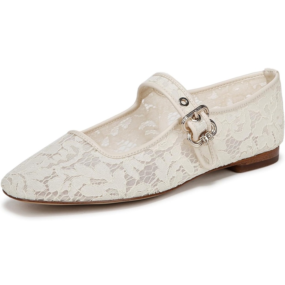 Sam Edelman Michaela Mary Jane Flat - Ivory Lace